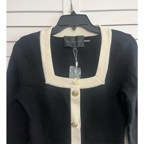 Endless Rose Knit Sweater Mini Dress Contrast Trim Size Medium - Picture 7 of 9